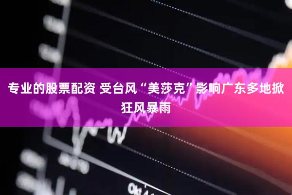 专业的股票配资 受台风“美莎克”影响广东多地掀狂风暴雨